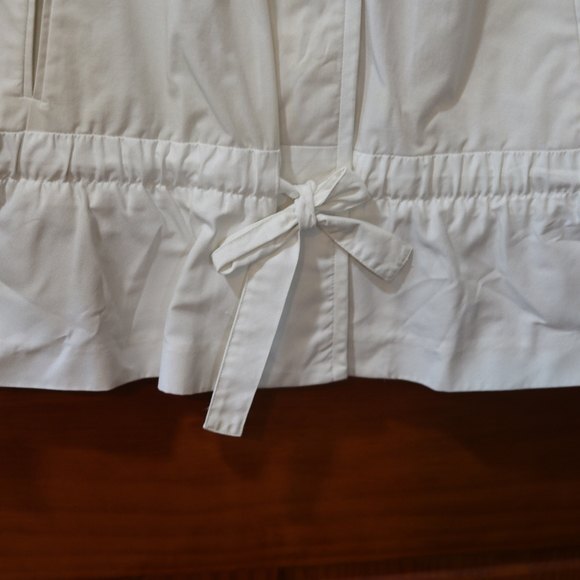 DKNY White Cotton Light Blazer Jacket Tie Front  12 - Picture 5 of 10